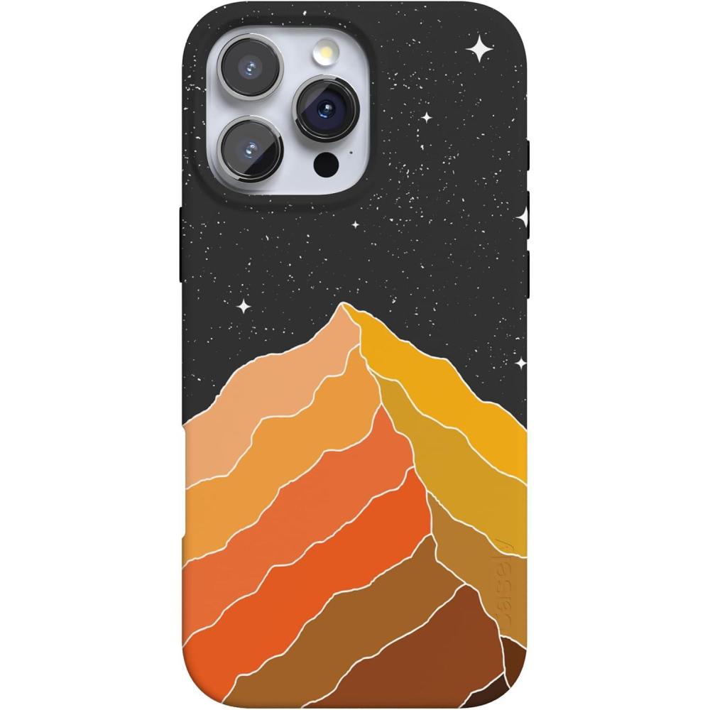 imageCasely iPhone 16 Pro Case  Glitter Mystic Moss  Green Enchanted Shimmer  Compatible with MagSafe  Classic UltraSlim Case DesignNight Skies  Mountain Starlight