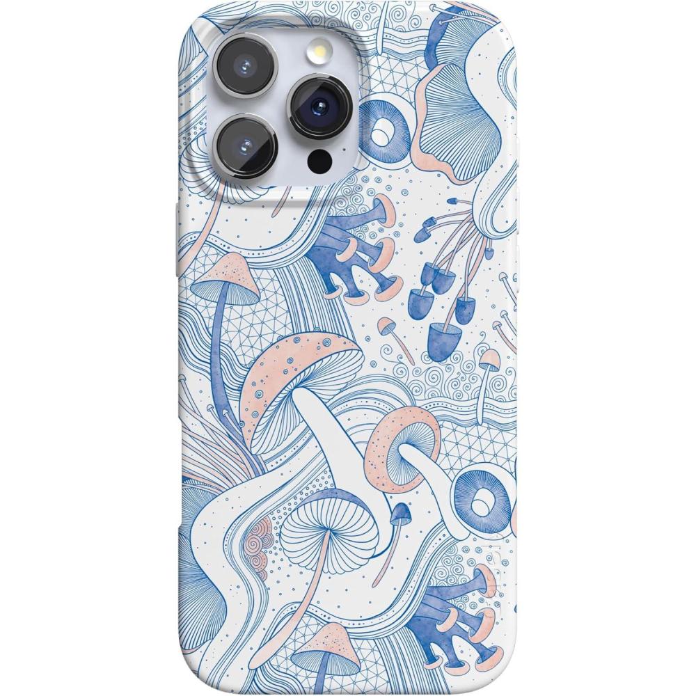 imageCasely iPhone 16 Pro Case  Glitter Mystic Moss  Green Enchanted Shimmer  Compatible with MagSafe  Classic UltraSlim Case DesignThe Fun Guy  Enchanted Forest Mushroom Floral