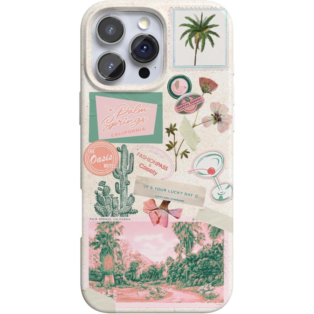 imageCasely iPhone 16 Pro Case  Glitter Mystic Moss  Green Enchanted Shimmer  Compatible with MagSafe  Classic UltraSlim Case DesignVintage Vacay  FashionPass x Casely