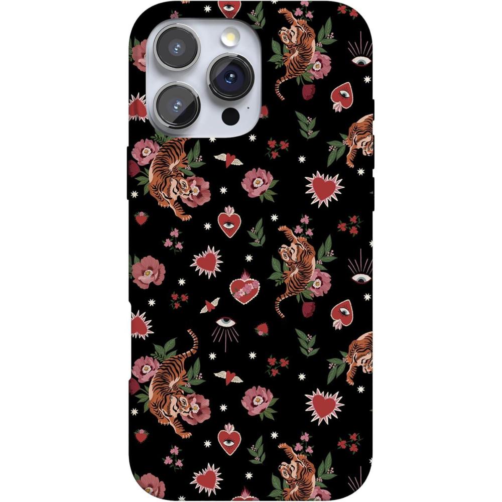 imageCasely iPhone 16 Pro Case  Glitter Mystic Moss  Green Enchanted Shimmer  Compatible with MagSafe  Classic UltraSlim Case DesignWild at Heart  Tiger