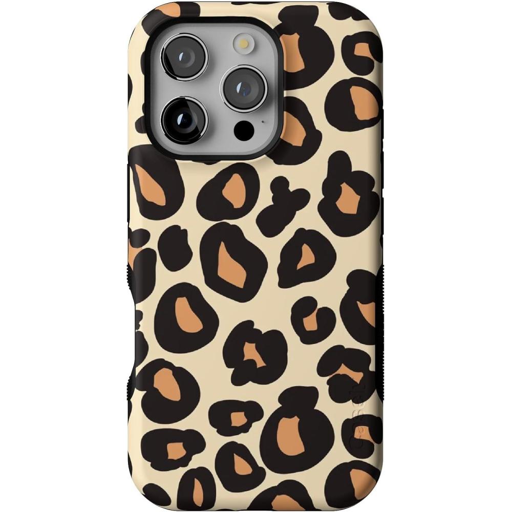 imageCasely iPhone 16 Pro Case  Ride The Wave  Pastel Rainbow Lined  Compatible with MagSafe  Bold Protective DesignInto the Wild  Leopard Print