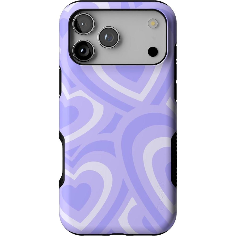 imageCasely iPhone 17 Pro Max Case  Be Mine  Tiny Hearts  Compatible with MagSafe  Bold Protective DesignLove Song  Lavender Heart