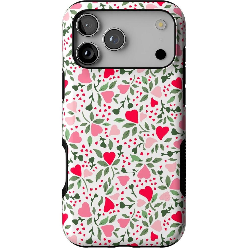 imageCasely iPhone 17 Pro Max Case  Be Mine  Tiny Hearts  Compatible with MagSafe  Bold Protective DesignVines of Love  Floral Heart