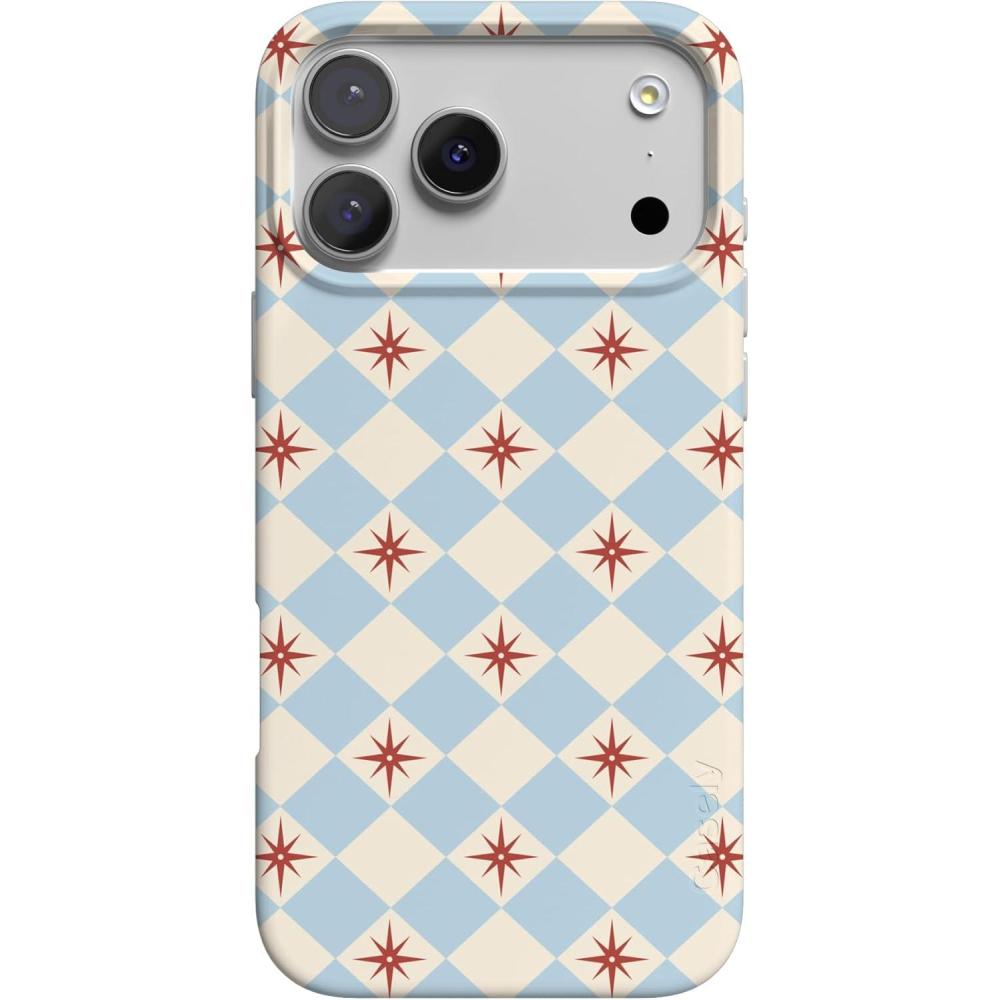 imageCasely iPhone 17 Pro Max Case  Field of Flowers  Pastel Floral  Compatible with MagSafe  Classic Ultra Slim DesignChelsea Checker  Starlight Tiles