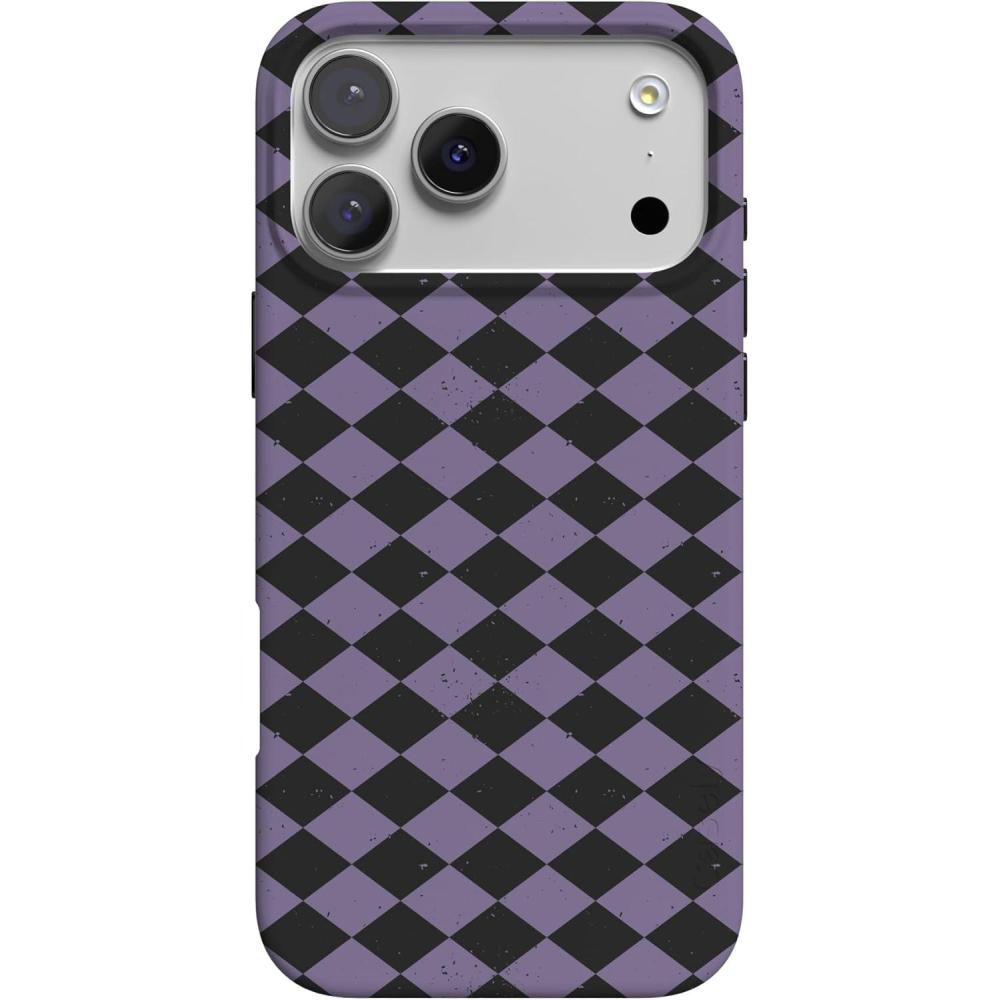 imageCasely iPhone 17 Pro Max Case  Field of Flowers  Pastel Floral  Compatible with MagSafe  Classic Ultra Slim DesignHarlequin Midnight Diamond  Black and Purple