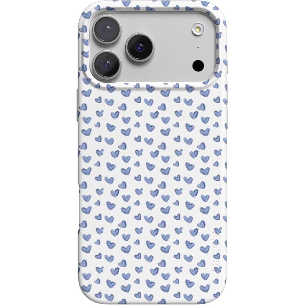 imageCasely iPhone 17 Pro Max Case  Field of Flowers  Pastel Floral  Compatible with MagSafe  Classic Ultra Slim DesignLovebug  Blue Hearts