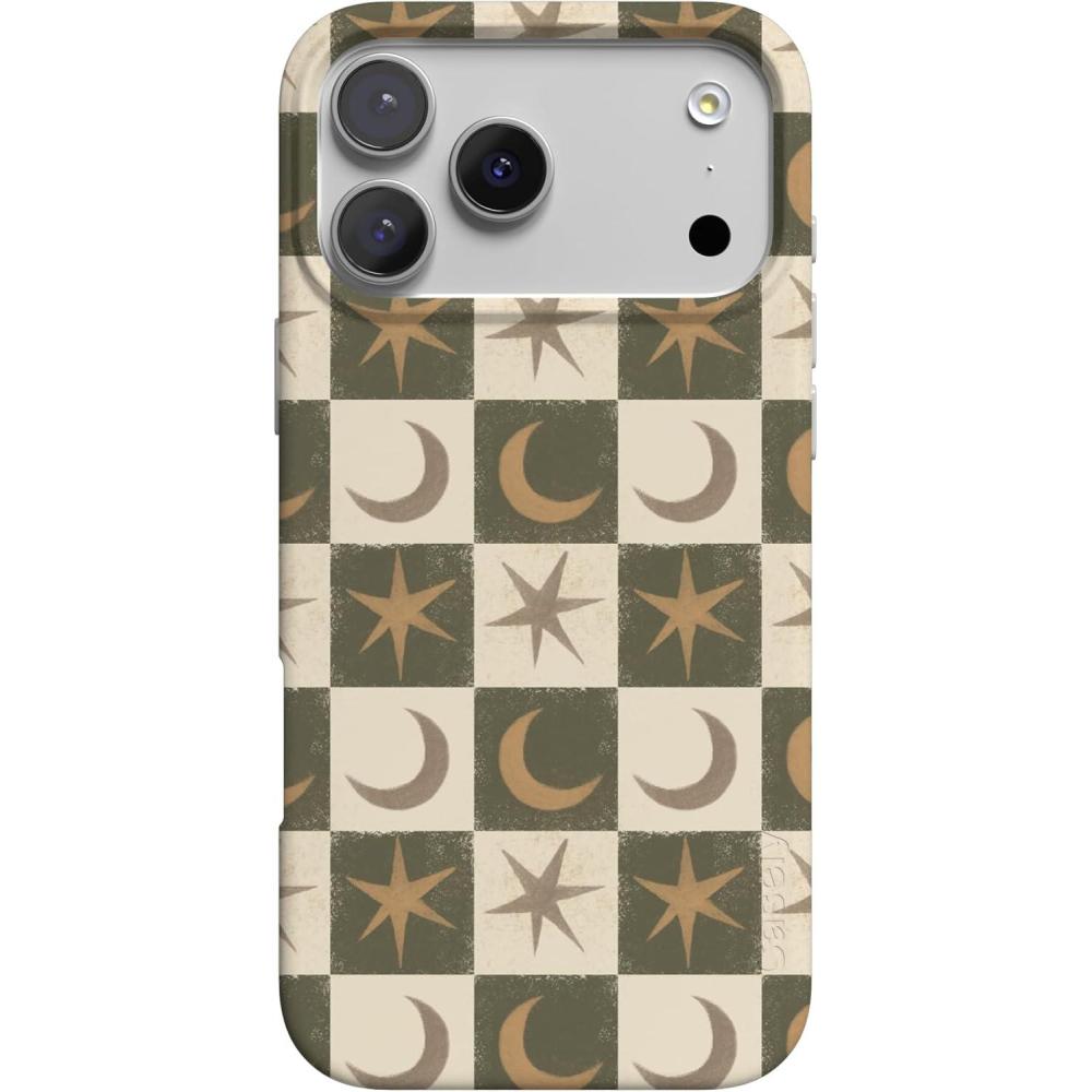 imageCasely iPhone 17 Pro Max Case  Field of Flowers  Pastel Floral  Compatible with MagSafe  Classic Ultra Slim DesignMystic Moonstar  Green Celestial