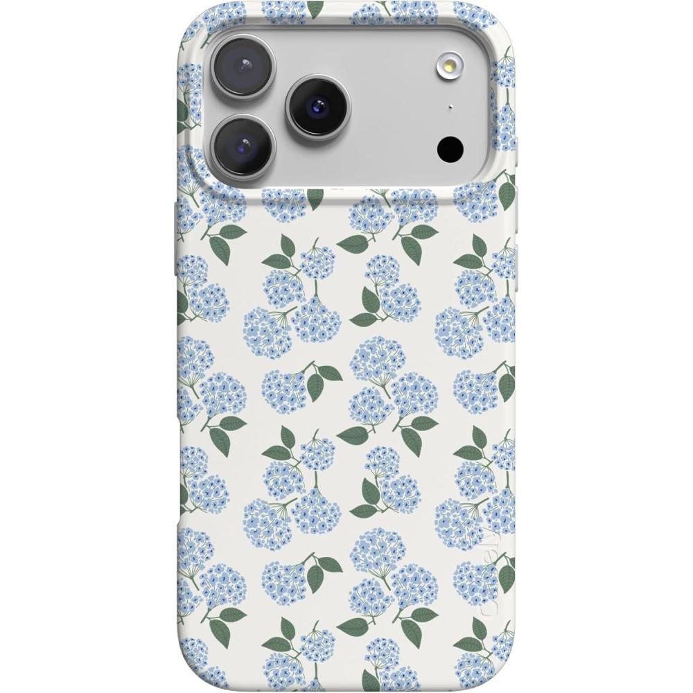 imageCasely iPhone 17 Pro Max Case  Field of Flowers  Pastel Floral  Compatible with MagSafe  Classic Ultra Slim DesignNantucket Cottage  Blue Hydrangea