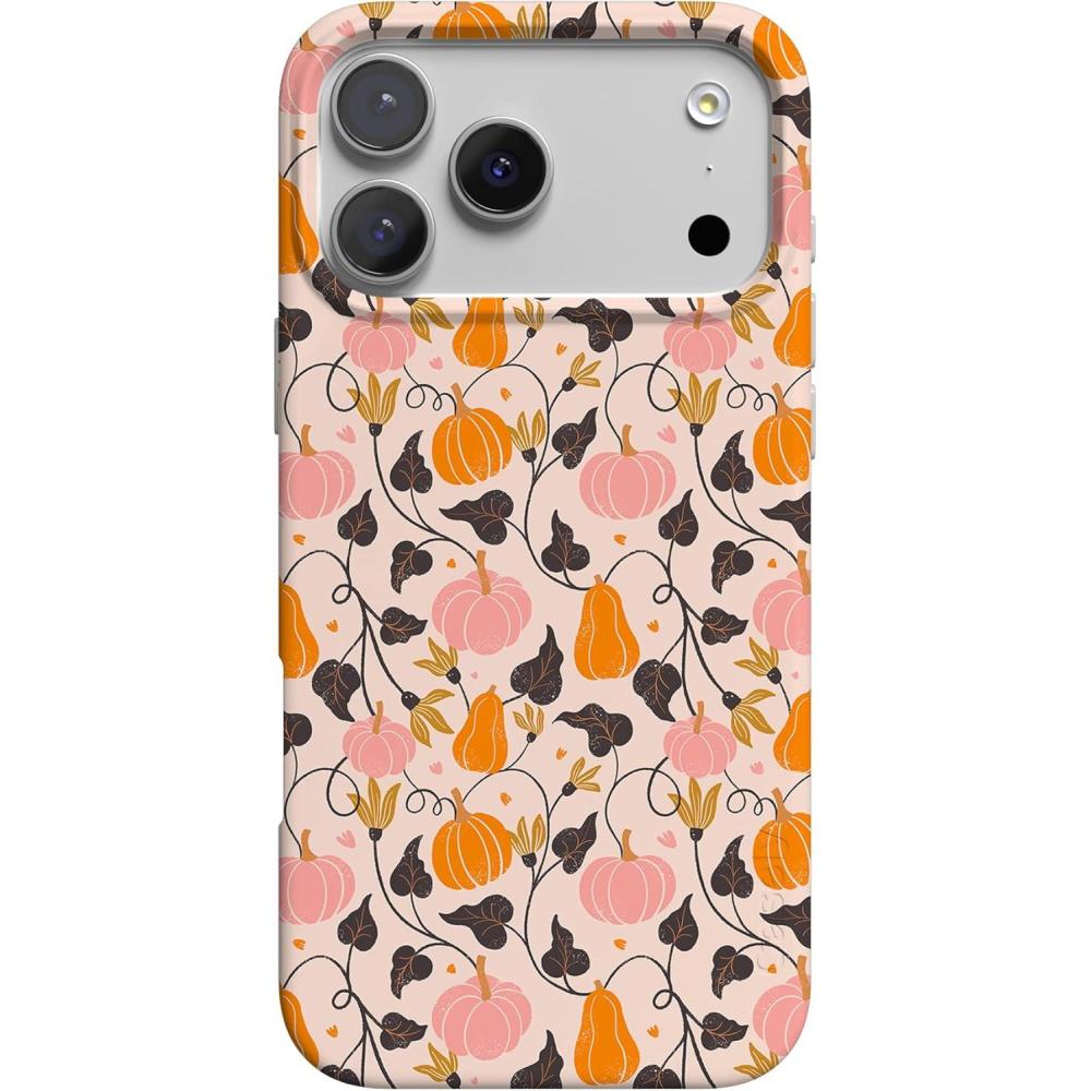imageCasely iPhone 17 Pro Max Case  Field of Flowers  Pastel Floral  Compatible with MagSafe  Classic Ultra Slim DesignPumpkin Princess  Harvest Vines