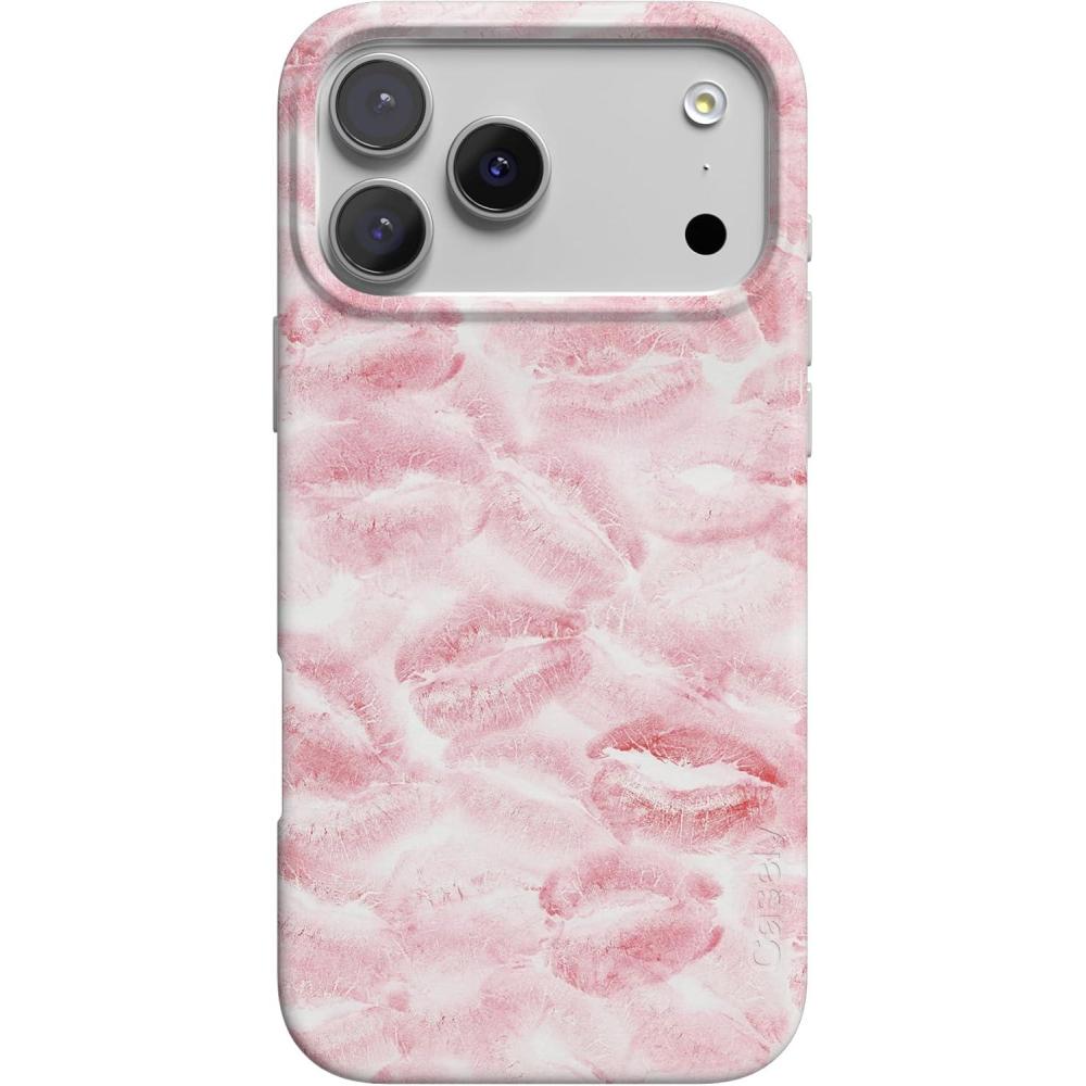 imageCasely iPhone 17 Pro Max Case  Field of Flowers  Pastel Floral  Compatible with MagSafe  Classic Ultra Slim DesignSealed with a Kiss  Pink Lipstick