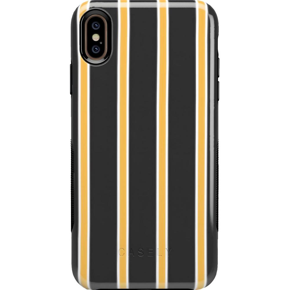 imageCasely iPhone XXS Case  Make Your Mark  Crayola Paint CaseFine Lines Mustard Yellow Pinstripe
