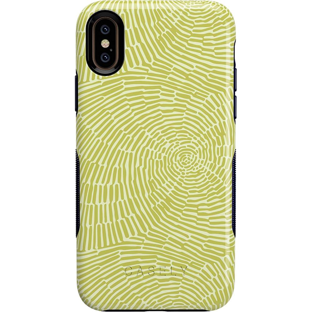imageCasely iPhone XXS Case  Make Your Mark  Crayola Paint CaseSwirl Away  Tea Green Geometric
