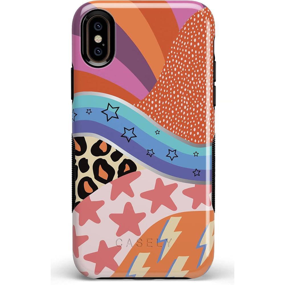 imageCasely iPhone Xs Max Case  Purple Taupe on Nude  Bold Protective DesignAnd I Oop  Mixed Swatch