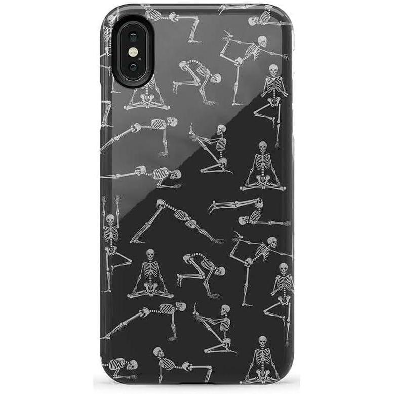 imageCasely iPhone Xs Max Case  Purple Taupe on Nude  Bold Protective DesignCorpse Pose  Skeleton Yoga
