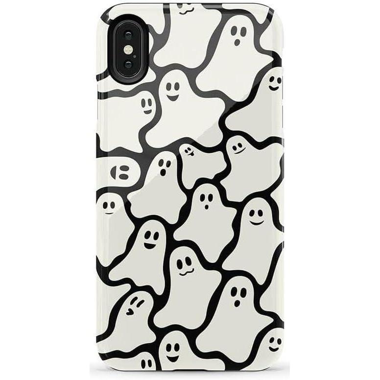 imageCasely iPhone Xs Max Case  Purple Taupe on Nude  Bold Protective DesignDont Ghost Me  Halloween