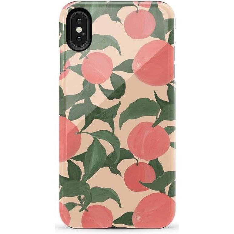 imageCasely iPhone Xs Max Case  Purple Taupe on Nude  Bold Protective DesignFeeling Peachy  Blush Vines