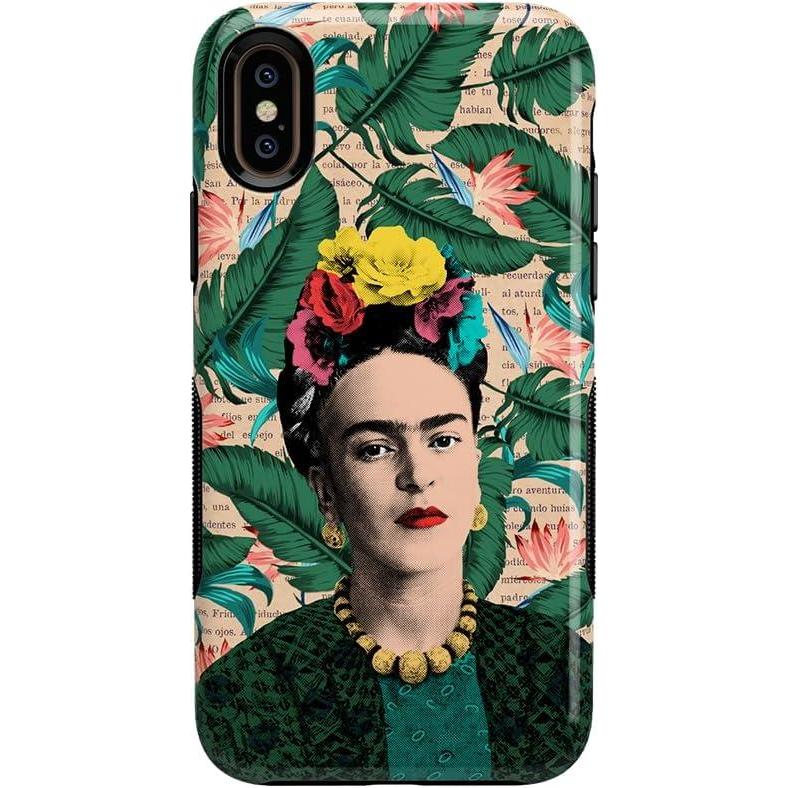 imageCasely iPhone Xs Max Case  Purple Taupe on Nude  Bold Protective DesignFrida Kahlo  Find Your Muse  Portrait Floral
