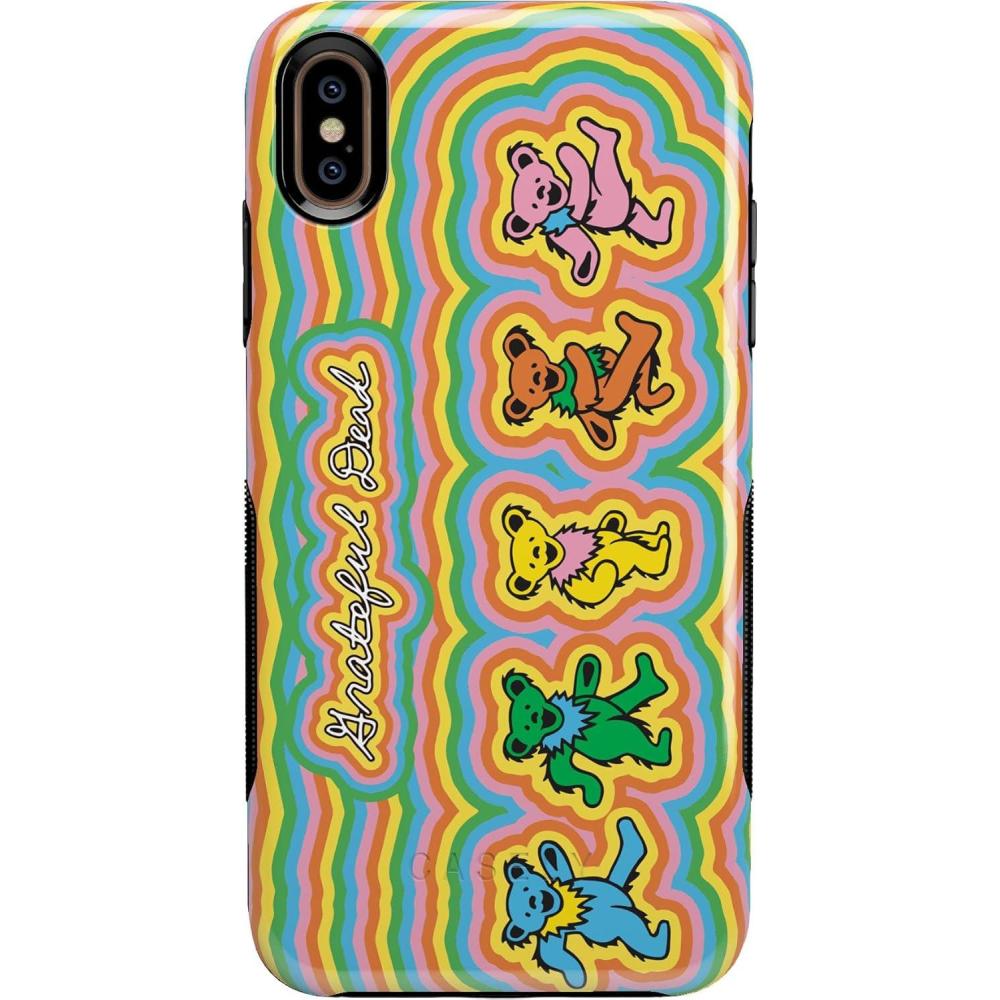 imageCasely iPhone Xs Max Case  Purple Taupe on Nude  Bold Protective DesignIn the Groove  Grateful Dead Dancing Bears