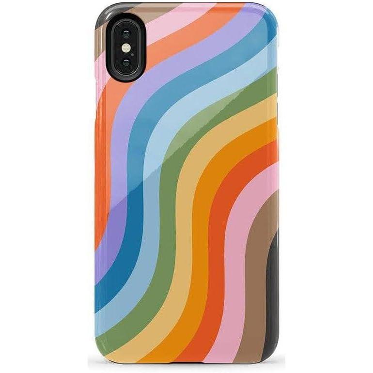 imageCasely iPhone Xs Max Case  Purple Taupe on Nude  Bold Protective DesignLove for All  Rainbow Pride