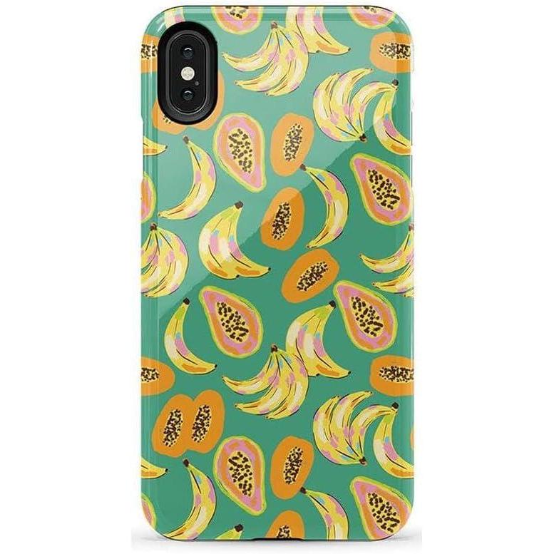 imageCasely iPhone Xs Max Case  Purple Taupe on Nude  Bold Protective DesignPapaya Palms  Dippin Daisys Tropical Vacation