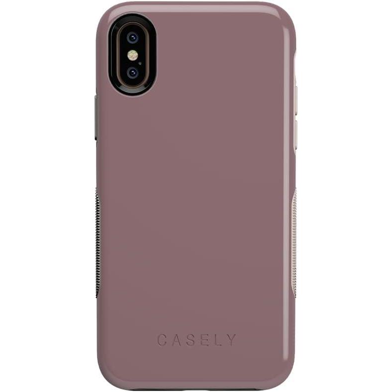 imageCasely iPhone Xs Max Case  Purple Taupe on Nude  Bold Protective DesignPurple Taupe on Nude