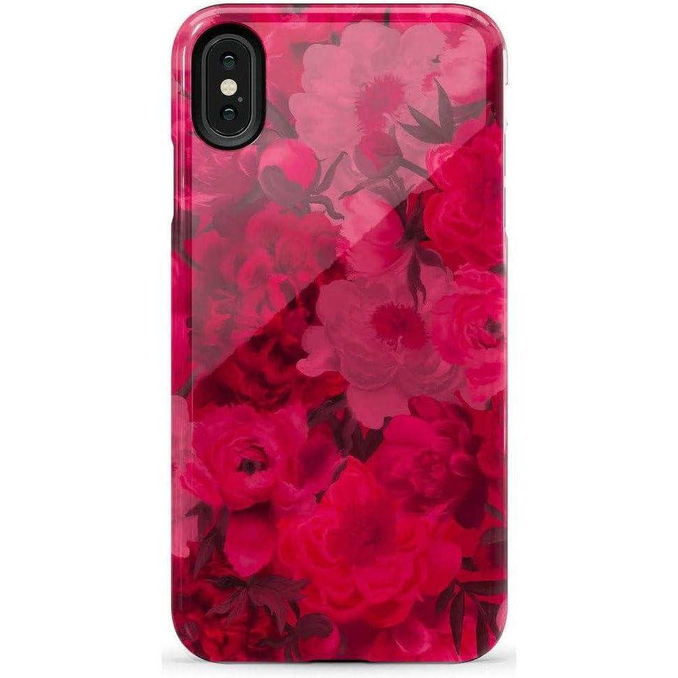 imageCasely iPhone Xs Max Case  Purple Taupe on Nude  Bold Protective DesignRomance Novel  Moody Floral