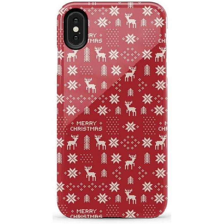 imageCasely iPhone Xs Max Case  Purple Taupe on Nude  Bold Protective DesignStocking Stuffer  Christmas Knit