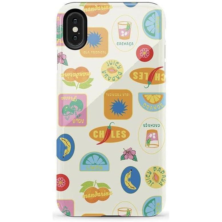 imageCasely iPhone Xs Max Case  Purple Taupe on Nude  Bold Protective DesignStuck in Paradise  Dippin Daisys Tropical Vaca