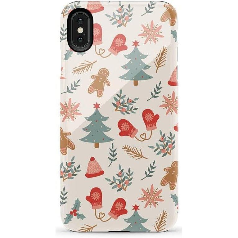 imageCasely iPhone Xs Max Case  Purple Taupe on Nude  Bold Protective DesignSugar and Spice  Holiday Cookie