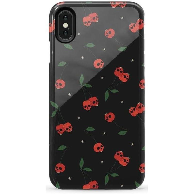 imageCasely iPhone Xs Max Case  Purple Taupe on Nude  Bold Protective DesignSweet Revenge  Cherry Skulls