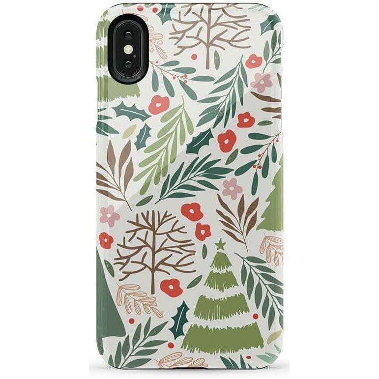 imageCasely iPhone Xs Max Case  Purple Taupe on Nude  Bold Protective DesignUnder the Mistletoe  Holiday