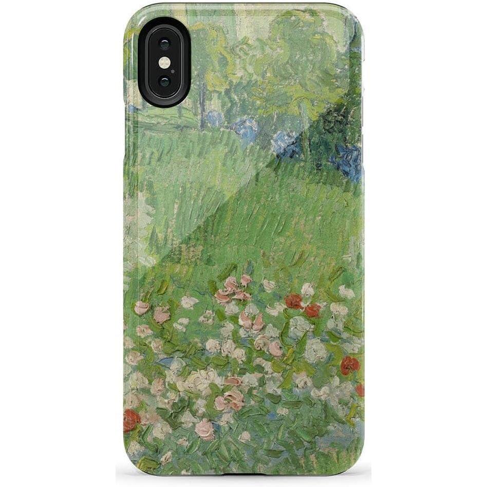 imageCasely iPhone Xs Max Case  Purple Taupe on Nude  Bold Protective DesignVan Gogh  Vincents Admired Garden