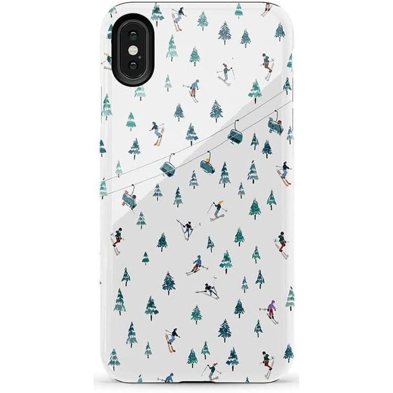 imageCasely iPhone Xs Max Case  Purple Taupe on Nude  Bold Protective DesignWeve Peaked  Aprs Ski Mountains