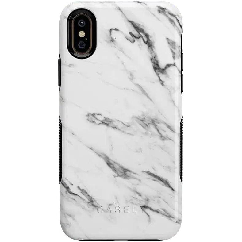 imageCasely iPhone Xs Max Case  Purple Taupe on Nude  Bold Protective DesignWhite Marble