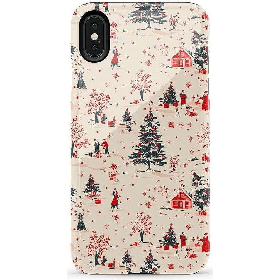 imageCasely iPhone Xs Max Case  Purple Taupe on Nude  Bold Protective DesignWinter Nostalgia  Vintage Holiday