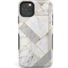Geo White and Gold Marble
