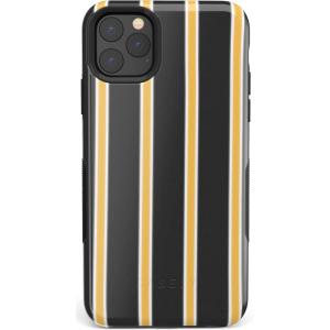 Casely iPhone 11 Pro Case | Make Your Mark | Crayola Paint Case(Fine Lines Mustard Yellow Pinstripe)