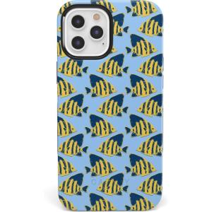 Casely iPhone 11 Pro Case | Make Your Mark | Crayola Paint Case(Something’s Fishy Navy Blue & Yellow Fish)