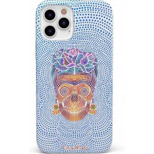 Casely iPhone 11 Pro Floral Case | Rose to Fame Coquette | Blue & White Rose Case(Frida Kahlo | Vida y Muerte | Dotted Skull)