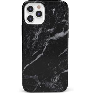 Casely iPhone 11 Pro Max Case | Out and About | Light Pink Floral | Classic Ultra Slim Design(Black Marble)
