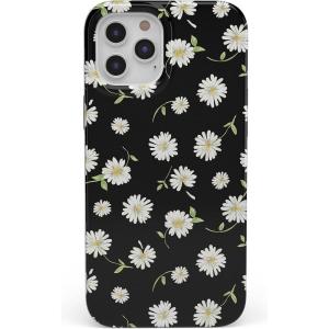 Casely iPhone 11 Pro Max Case | Out and About | Light Pink Floral | Classic Ultra Slim Design(Daisy Daydream Black Floral)
