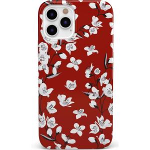 Casely iPhone 11 Pro Max Case | Out and About | Light Pink Floral | Classic Ultra Slim Design(Floral Forest | Red Cherry Blossom Floral)