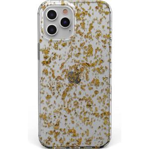 Casely iPhone 11 Pro Max Case | Out and About | Light Pink Floral | Classic Ultra Slim Design(Rose and Gold Flaked Clear)