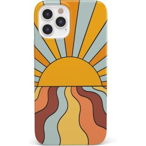 Casely iPhone 11 Pro Max Case | Out and About | Light Pink Floral | Classic Ultra Slim Design(Shine On | Retro Sunset)