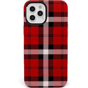 Casely iPhone 11 Pro Max Case | Outside The Lines | Crayola Marker Case(As if! Red Plaid)