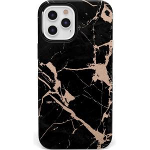 Casely iPhone 11 Pro Max Case | Outside The Lines | Crayola Marker Case(Cracked Rose Gold Black Marble)