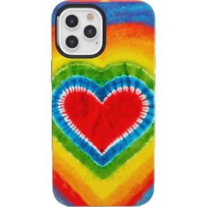 Casely iPhone 11 Pro Max Case | Outside The Lines | Crayola Marker Case(I Heart Tie Dye | Rainbow Heart)