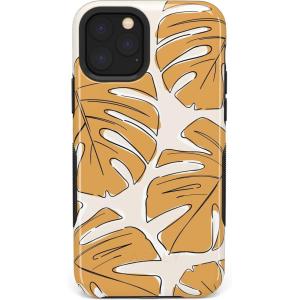 Casely iPhone 11 Pro Max Case | Outside The Lines | Crayola Marker Case(Island Time | Tropical Leaves Floral)