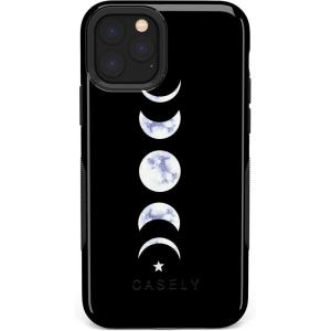 Casely iPhone 11 Pro Max Case | Outside The Lines | Crayola Marker Case(It’s Just a Phase | Marble Moon)