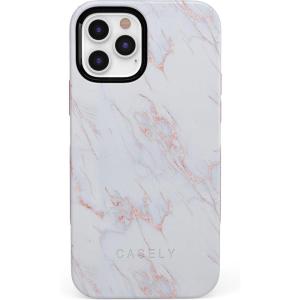 Casely iPhone 11 Pro Max Case | Outside The Lines | Crayola Marker Case(Pink Marble and Beautiful White)